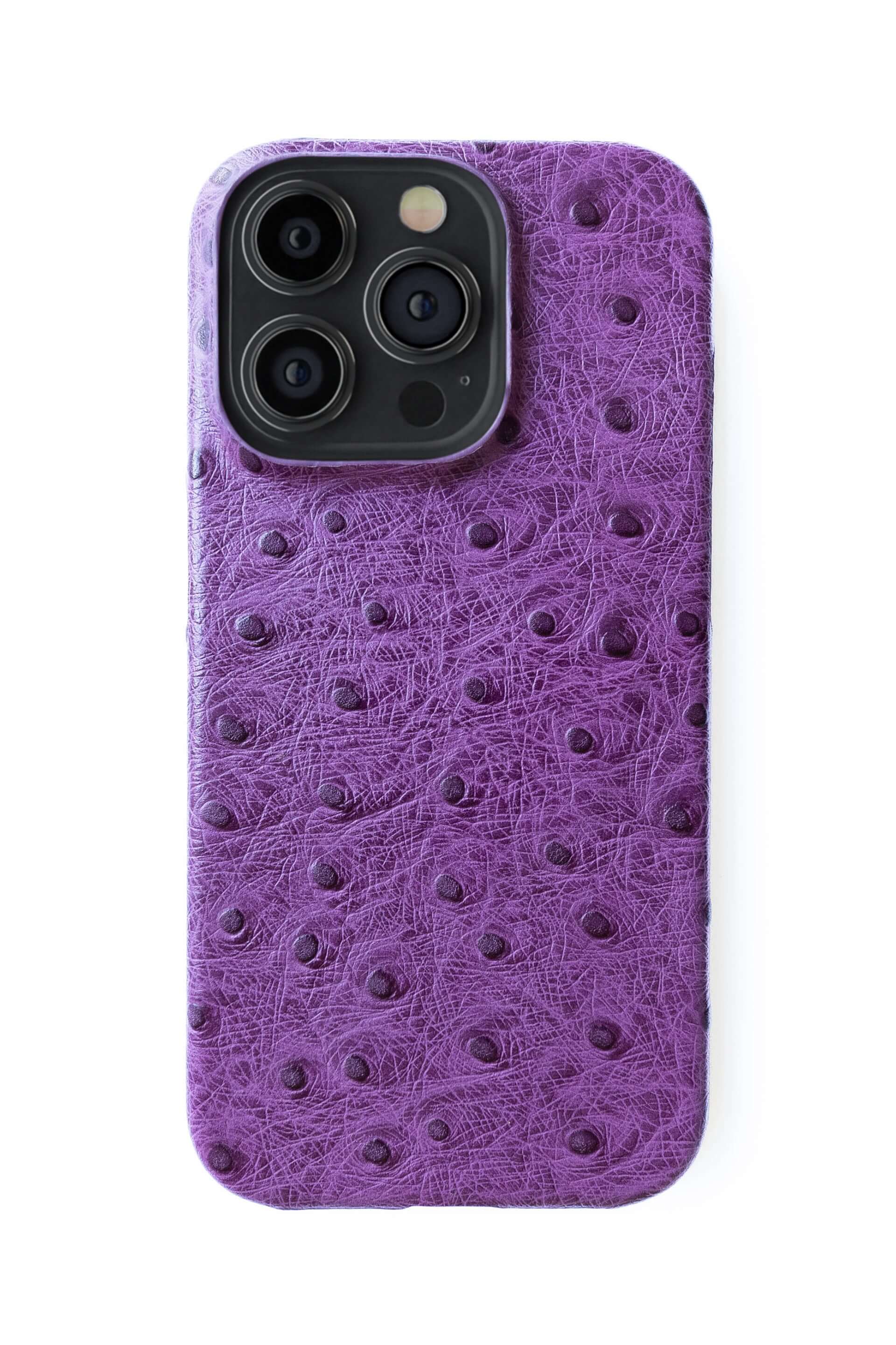 iPhone 16 Pro Max Ostrich Leather Case with MagSafe - Purple