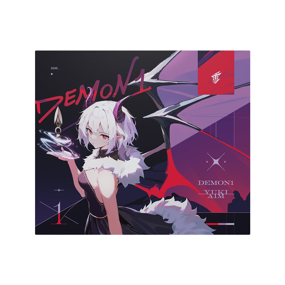 Yuki Aim(ユキエイム) x Demon1 ガラスマウスパッド｜ふもコレ(Fumo