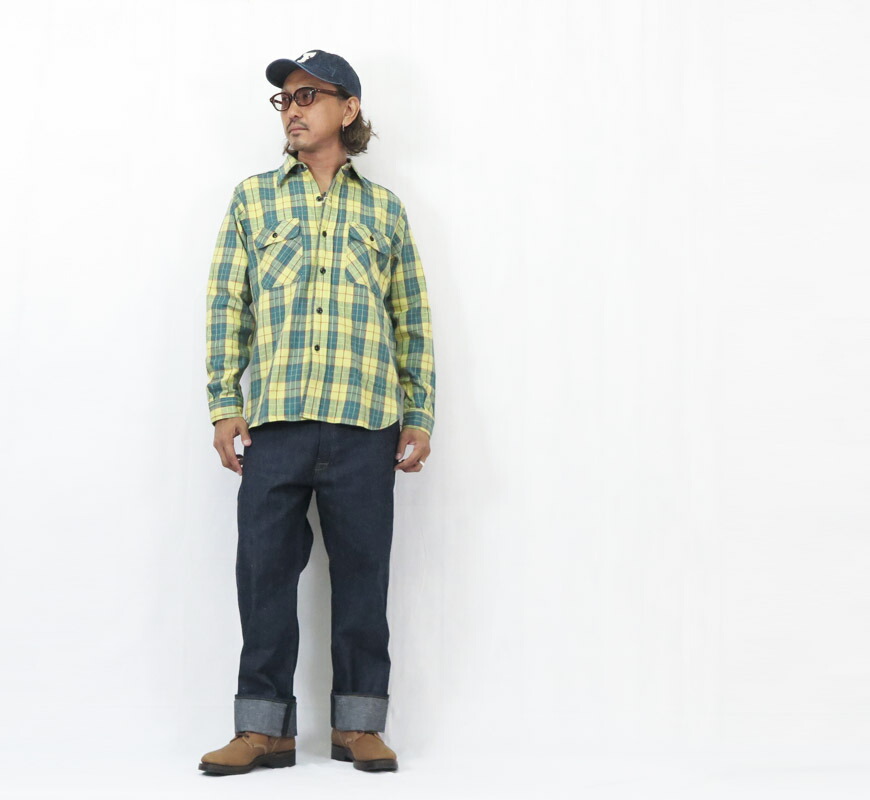 楽天市場】John Gluckow ジョングラッコー 長袖 フランネルシャツ The
