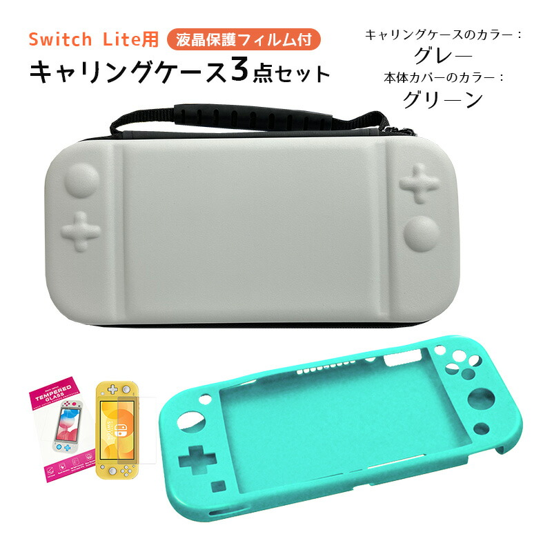 Switch Lite グレー 本体 (訳ありジャンク品)専用ケース付き Switch