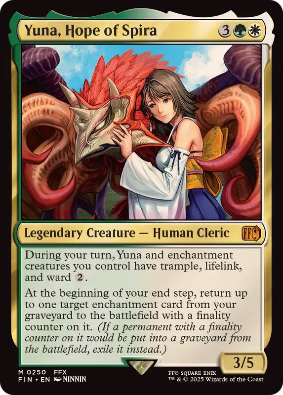 MTG スピラの希望、ユウナ 英語 ボーダーレス FF MTG スピラの希望