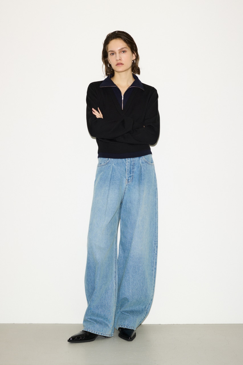 THROW by SLY | 【THROW】J／W CURVE TUCKED パンツ (ワイド ) |SHEL