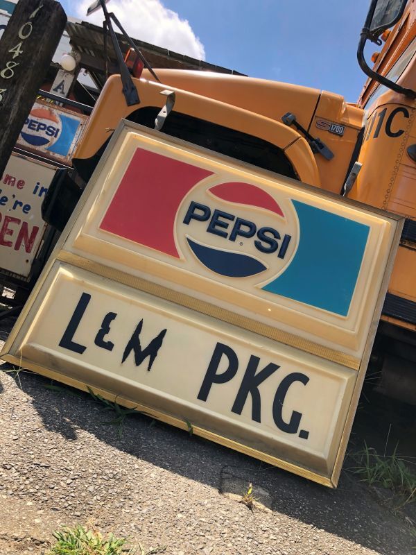Vintage Pepsi Cola Advertising Double Sided Light Box Hanging Sign