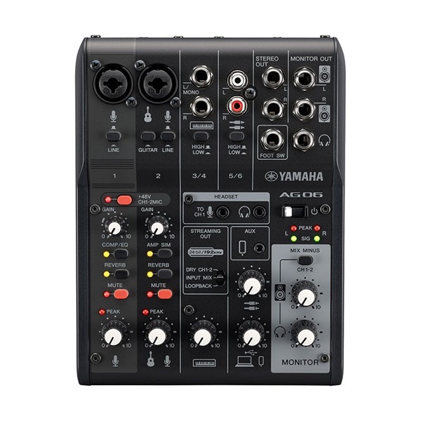 YAMAHA AG06MK2 B(ヤマハ)(USBミキサー)(配信用インターフェース