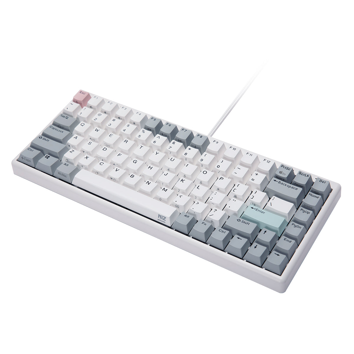 NiZ Micro84 静電容量無接点キーボード 有線・無線 白い