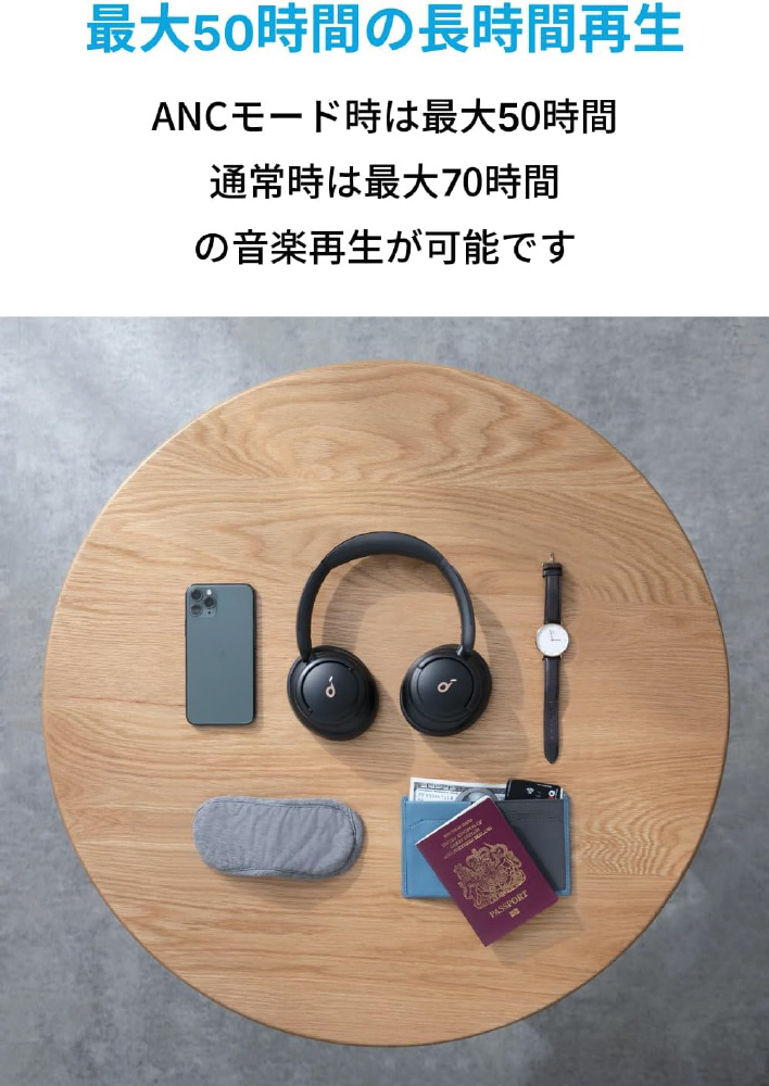 ブルートゥースヘッドホン Anker Soundcore Life Q30【第2世代
