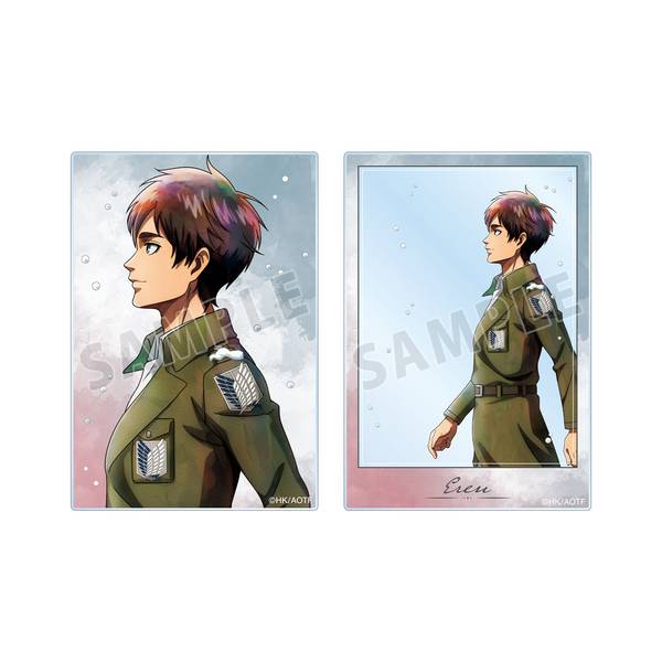 進撃の巨人描き下ろし エレン 冬の歩みver. アクリルカード2種セット