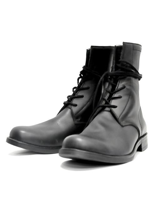 sembl COW バックジップ ミリタリー ブーツ (MAT BLACK) センブル