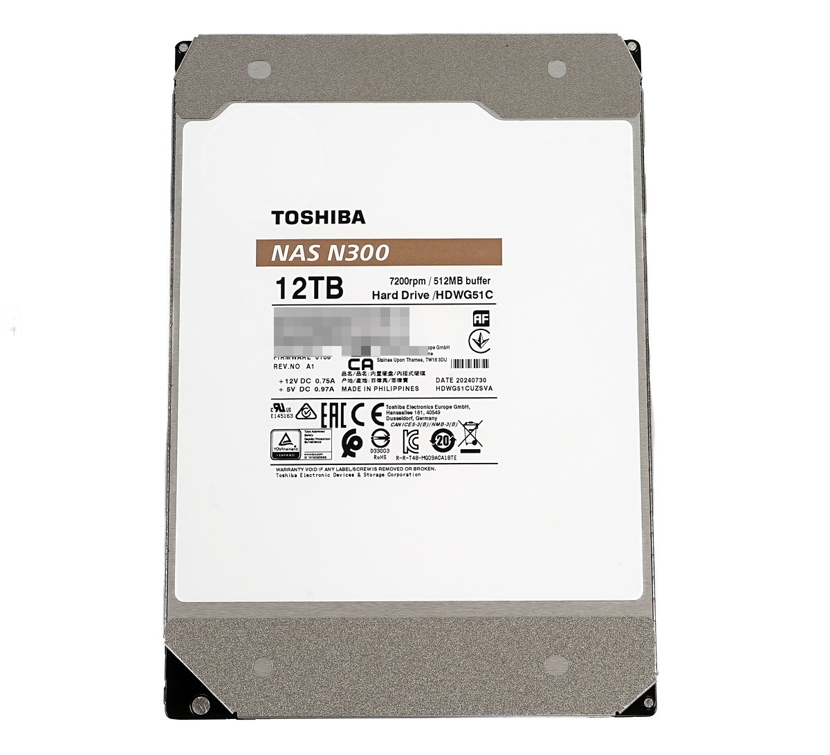 TOSHIBA N300 NAS HDD 12TB」をレビュー。EP並みの高信頼設計で製品