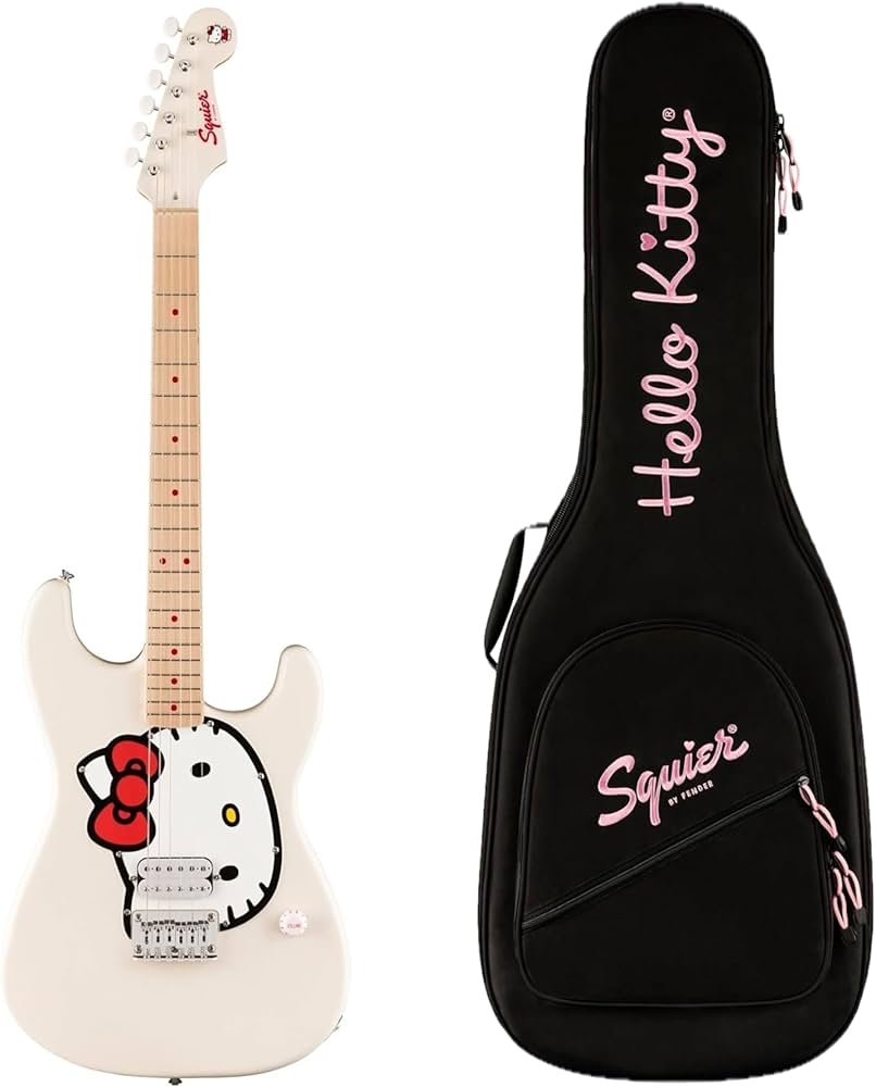 Amazon | Fender x Hello Kitty White Stratocaster | エレキギター