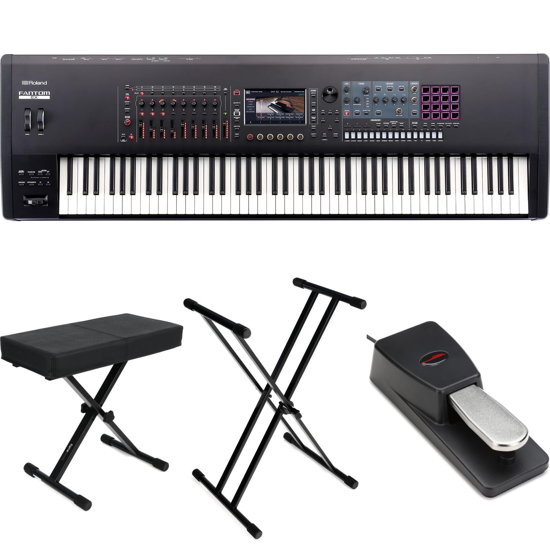 Roland FANTOM 8 EX Synthesizer Workstation Essentials Bundle