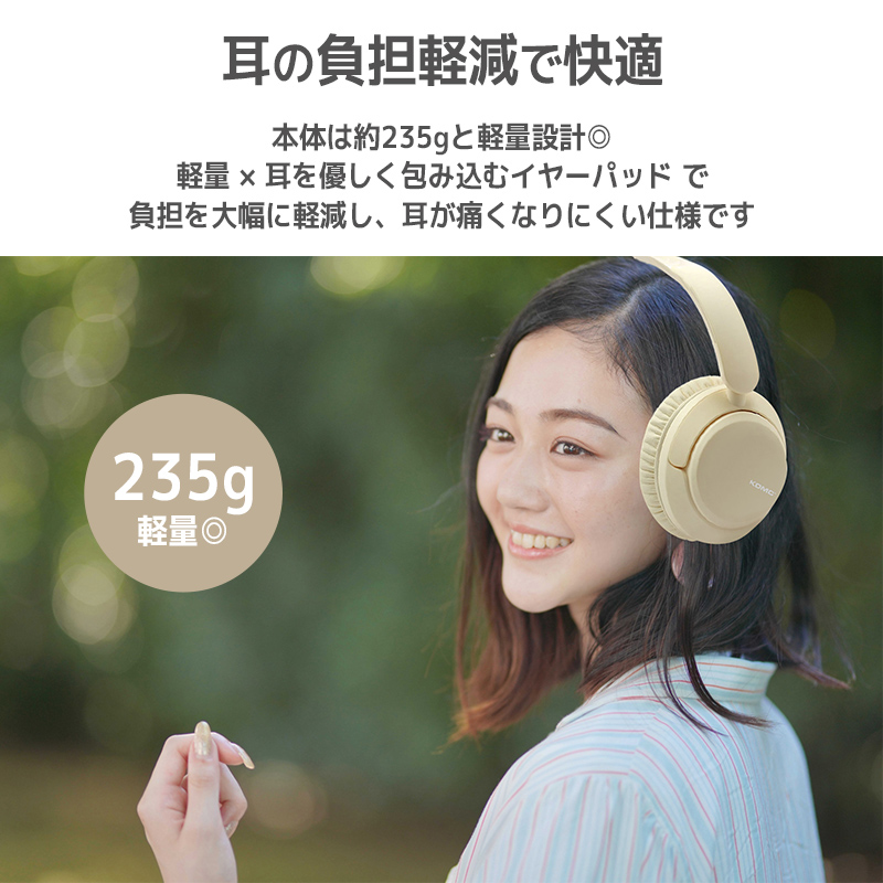 ワイヤレスヘッドホン ノイズキャンセリング Bluetooth5.3 ヘッド