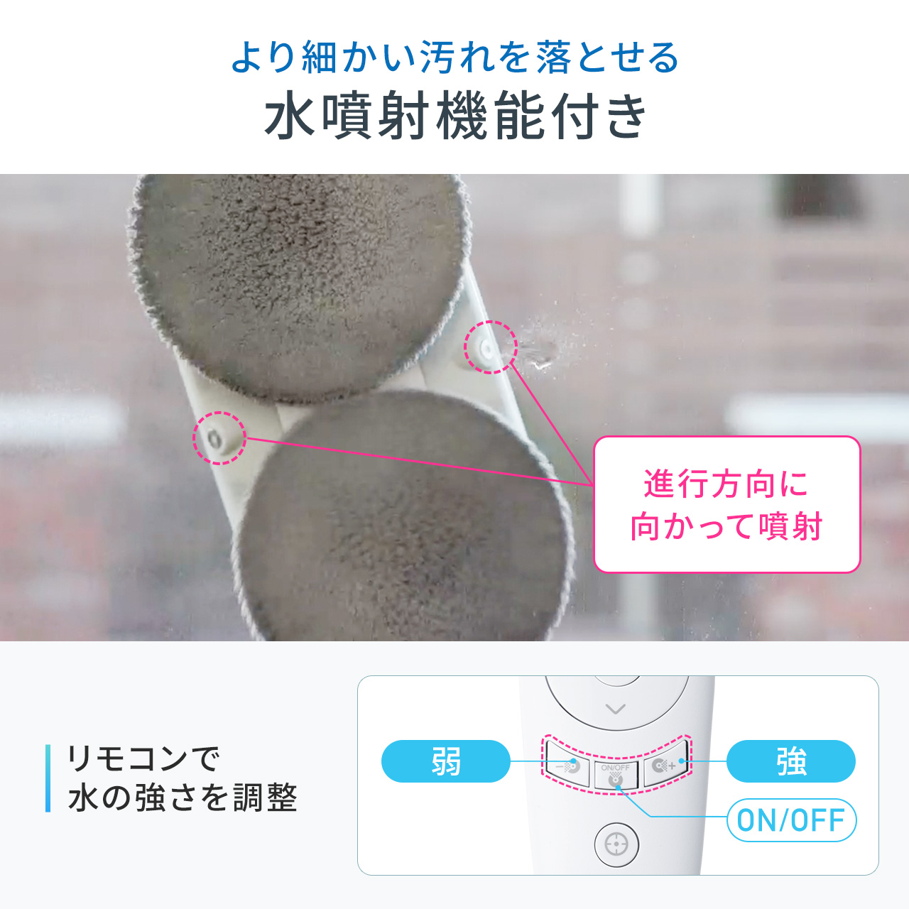 SANWA SUPPLY（サンワサプライ） 窓掃除ロボット 窓掃除機 ガラス