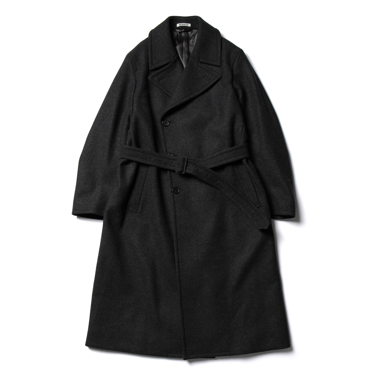 AURALEE / オーラリー | LIGHT MELTON DOUBLE-BREASTED COAT (メンズ