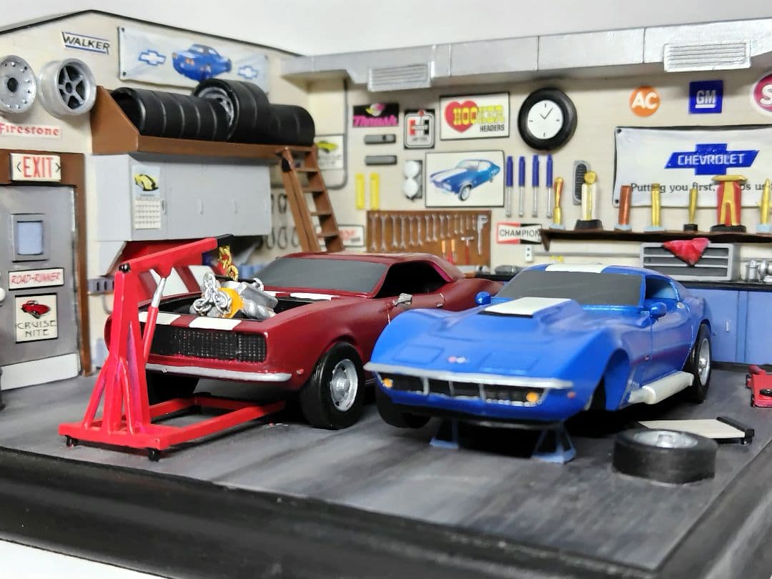 【✿逸品】ダンバリー ミント \" ザ スピード ショップ \" ジオラマ 新品 MO916005 MoreArt 1/64 ジオラマ 自動車修理工場 ASSEMBLED