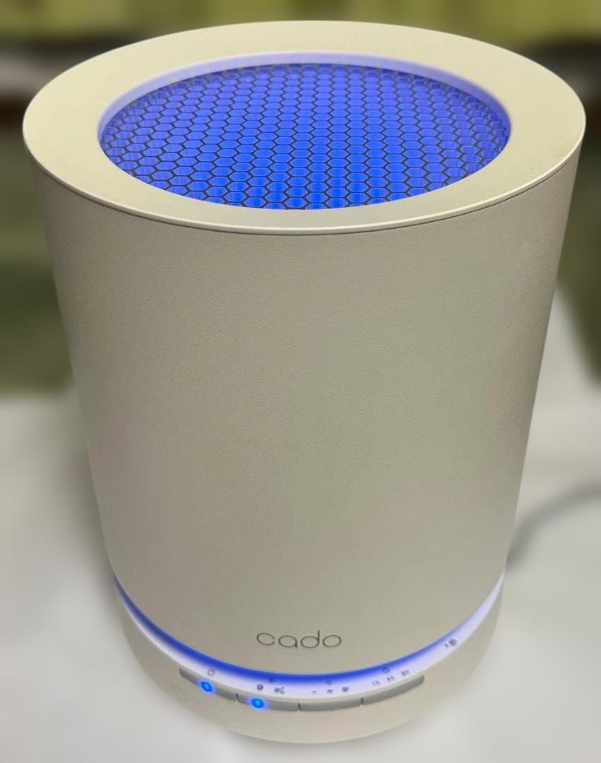 【極美品】cado LEAF 120 空気清浄機 AP-C120フィルター新品級 cado LEAF 120 空気清浄機 ブラック(120 ブラック)：ホーム