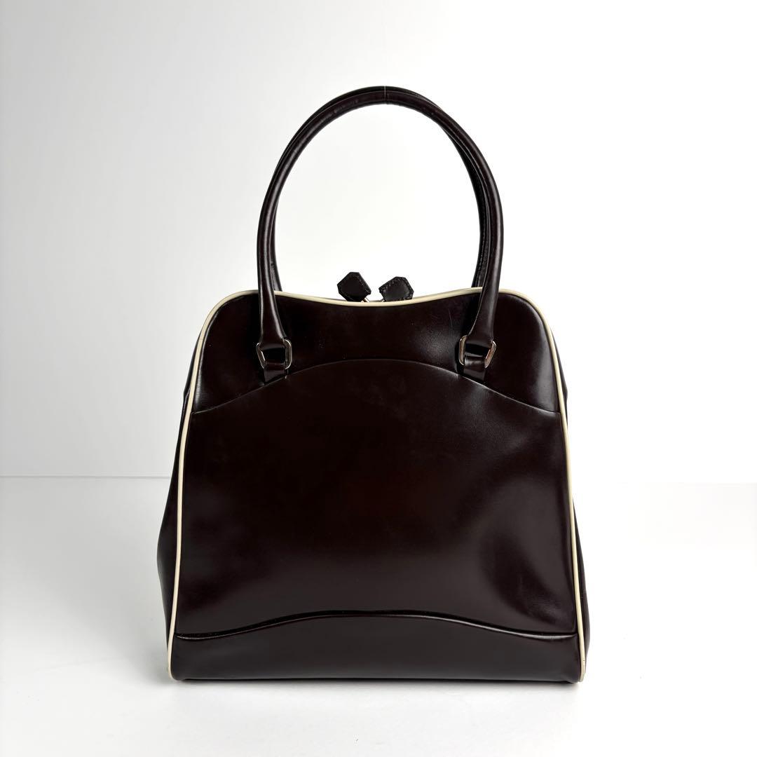 FW2000 PRADA VITELLO FRAME LEATHER BAG - メルカリ
