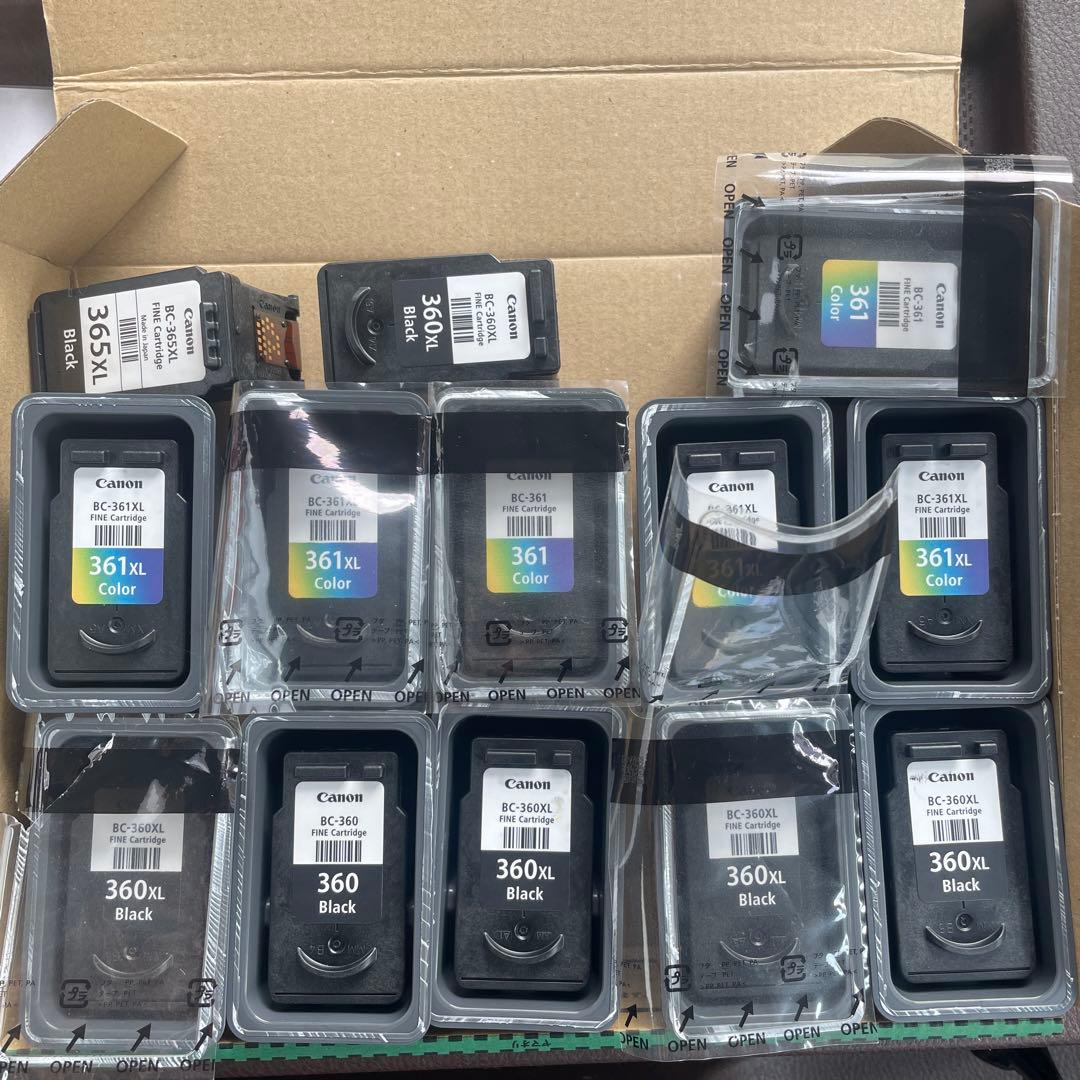 使用済み　Canon BC-360XL/361XL 他　インクカートリッジ こまもの本舗 BC-360XL BC-361XL キャノン用 プリンターインク