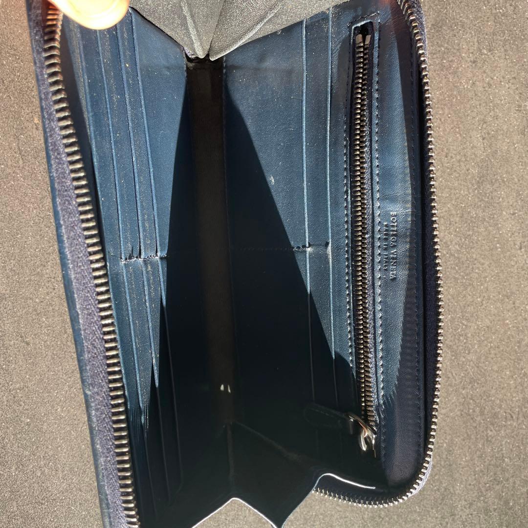 Bottega Veneta ネイビー 長財布 - メルカリ