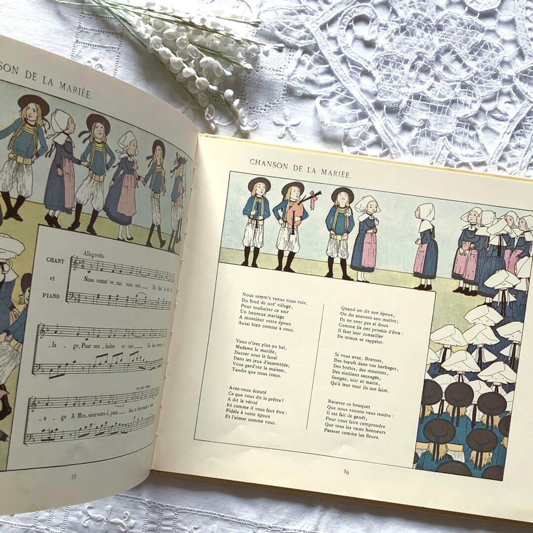 RV71 洋書 モンヴェルの楽譜絵本 ♡ かわいいフランス楽譜絵本 - メルカリ