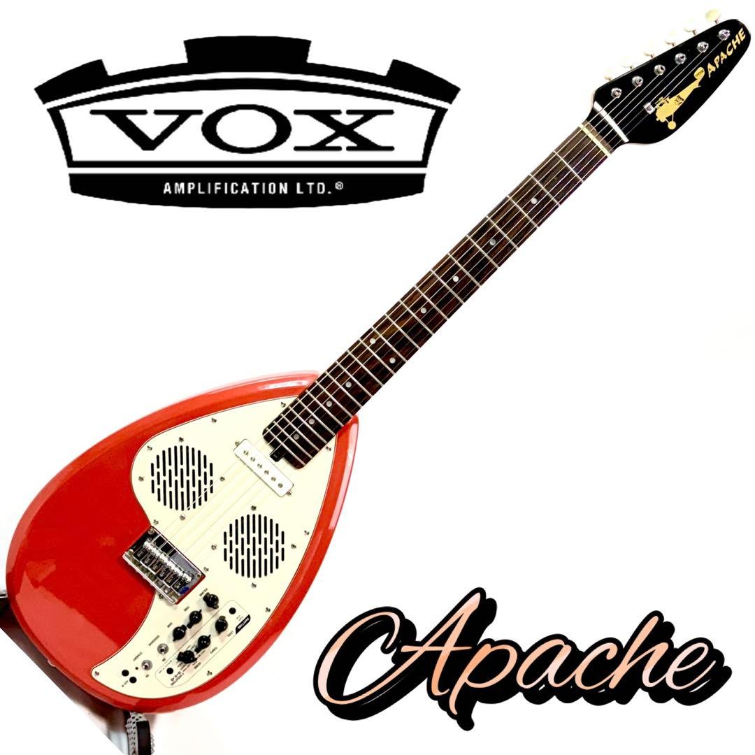 ギター VOX Apache 1 VOX APACHE-1 Teardrop Type Travel Guitar Vintage White Built-in