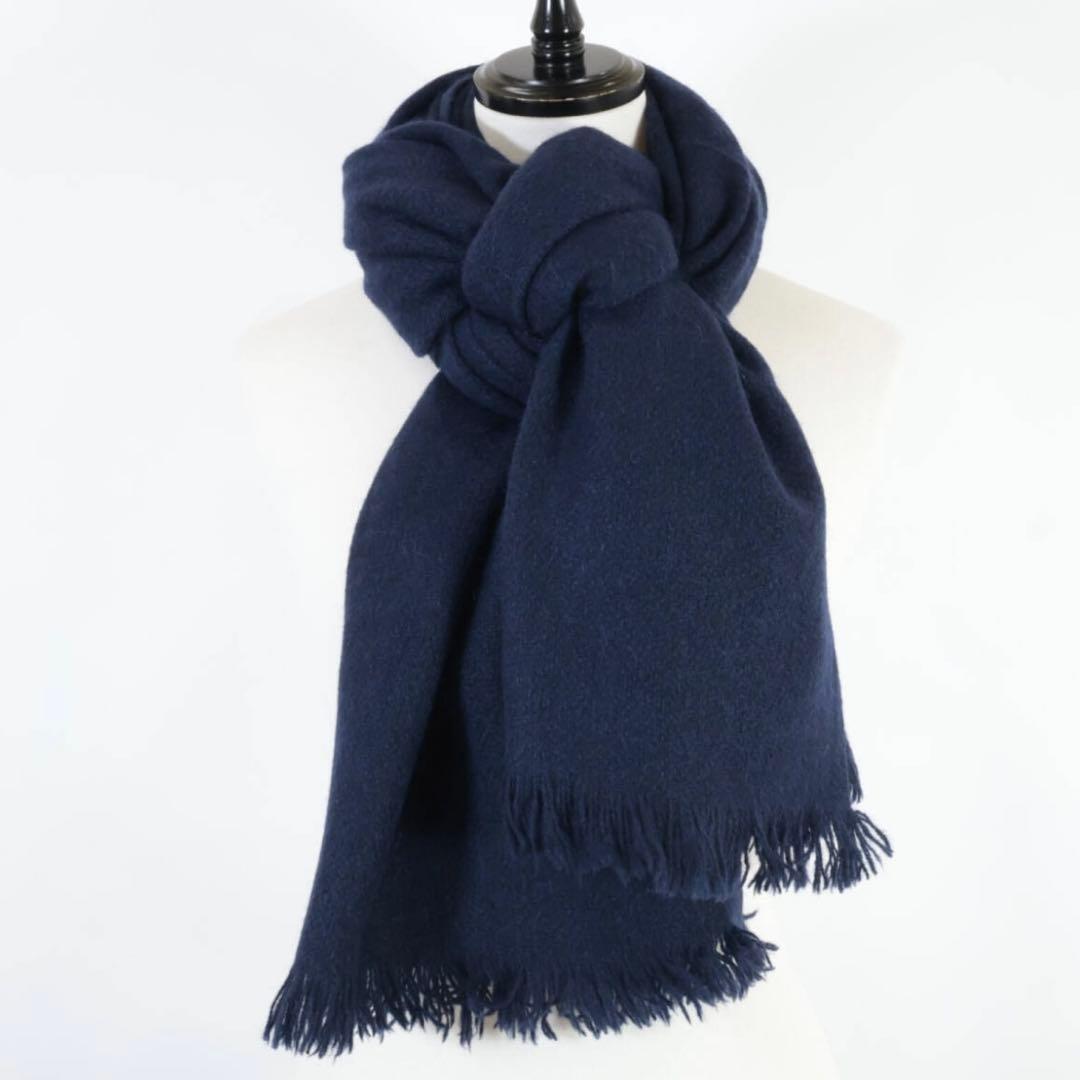 Norlha NOMAD SCARF ヤクウール 大判ストール ネイビー ノラ NORLHA（ノラ） Norlha【ノラ】ストール Nomad Nets Wide Stripe Dark