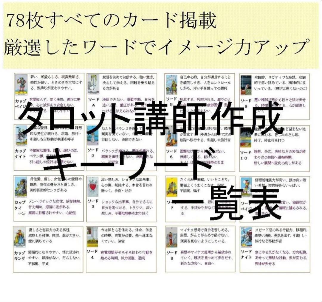 タロット占い講座テキスト六種まとめて割引ページ⭐️恋愛仕事教材解説