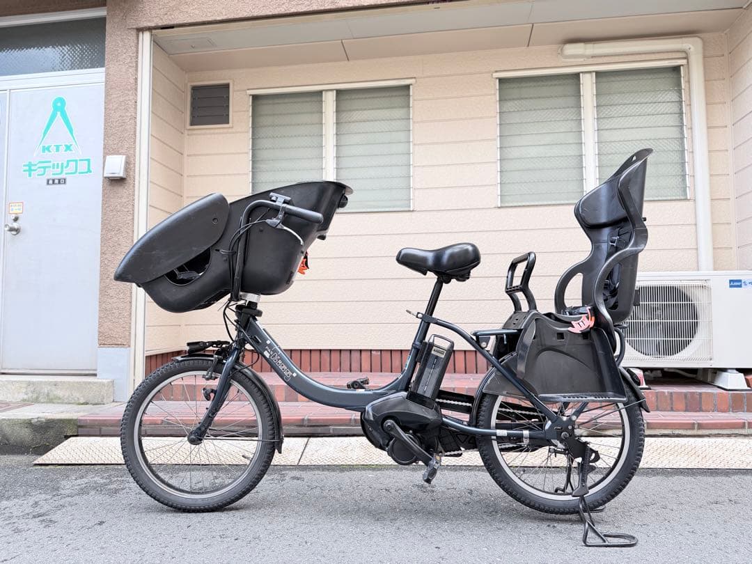 子供乗せ　3人　ヤマハ　電動アシスト自転車 チャイルドシート付き 黒 ヤマハ】電動アシスト自転車 3人乗り用チャイルドシート付きPAS Babby