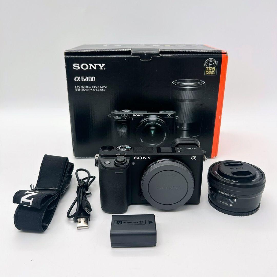 ［889回］ソニー α6400 ミラーレス一眼 パワーズームレンズキット α6400 ミラーレス一眼カメラ 高倍率ズームレンズキット ブラック ILCE