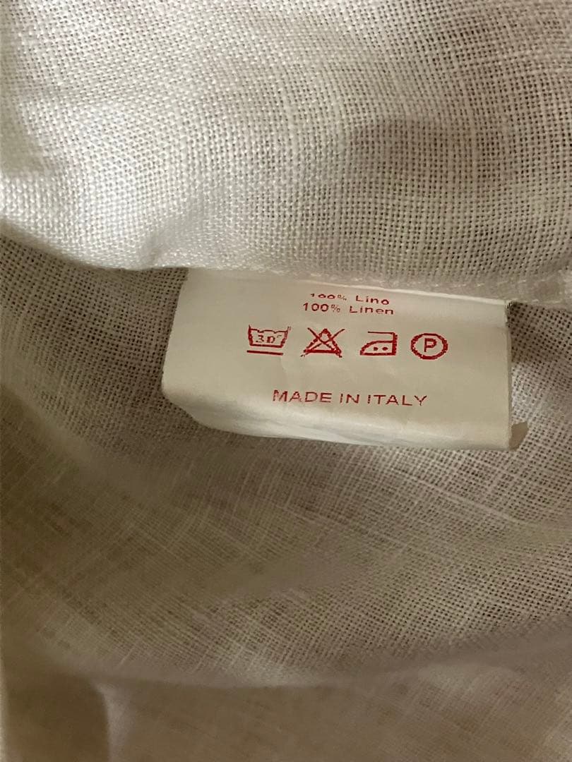 極美品】マリオムスカエッロ リネンポプリンカプリシャツ S ホワイト