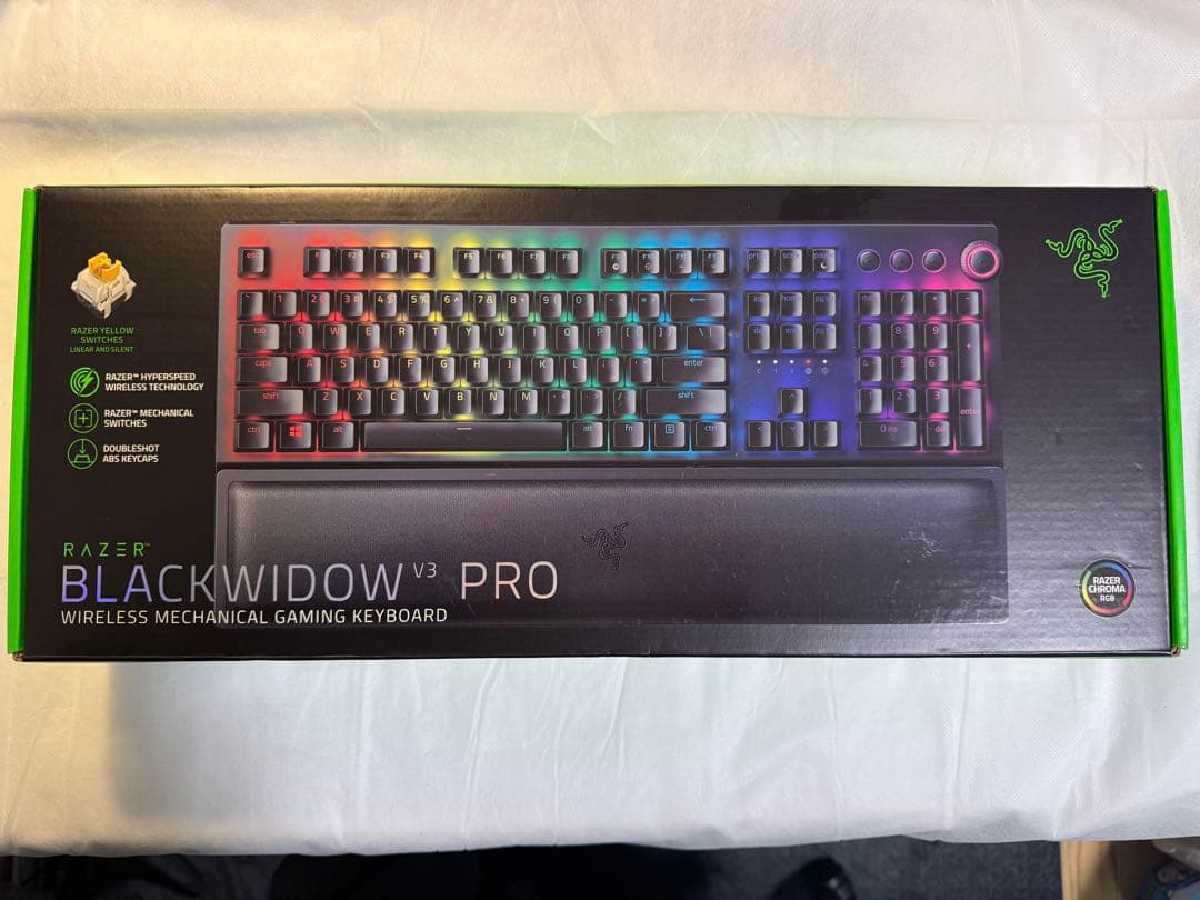 Razer BlackWidow V3 Pro 黄軸 US 美品 付属品完備 Razer Blackwidow V3 Pro Yellow Switch ブラックウィドウ ブイスリー