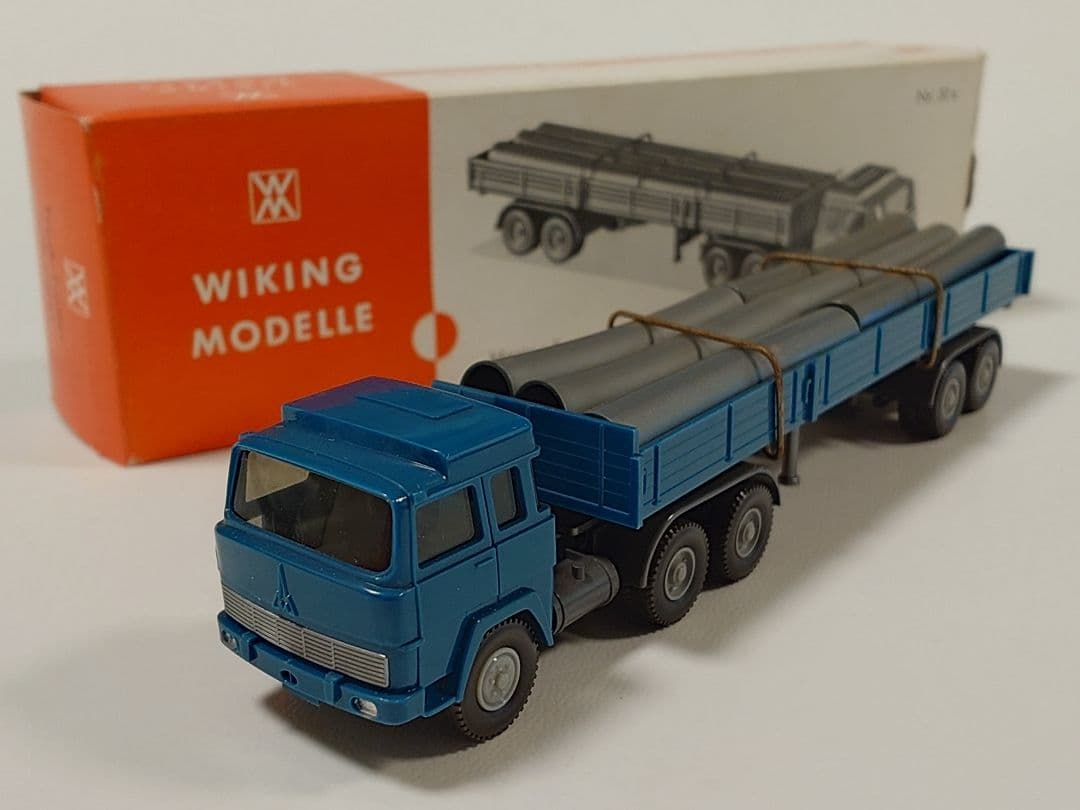 ミニカー WIKING Magirus Truck-Trailer with pipes ミニカー WIKING Magirus Truck-Trailer with pipes ミニカー WIKING