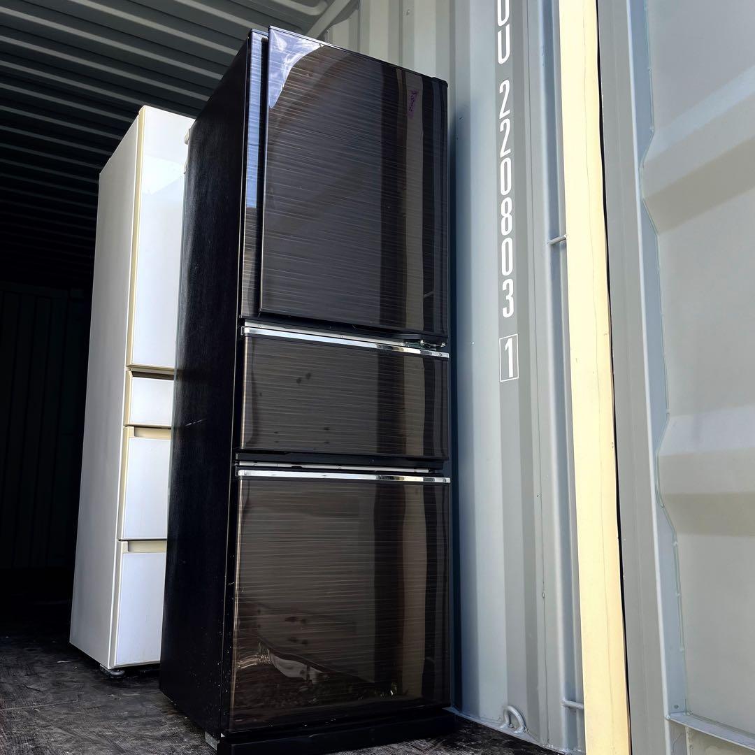 71取付無料！三菱木目調自動製氷機付きおしゃれインテリア272L3ドア