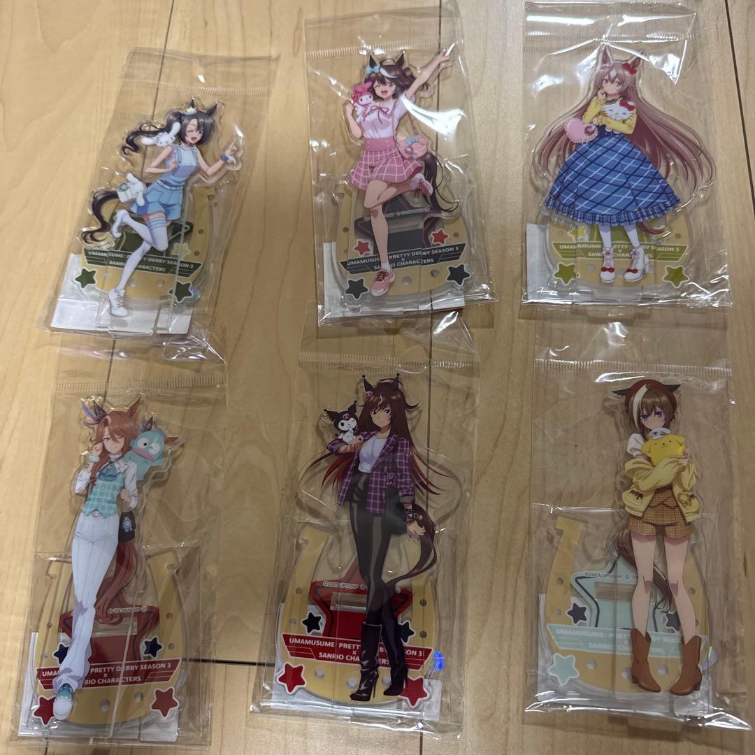 ウマ娘　サンリオコラボ　アクリルスタンド全種未開封 ウマ娘シンデレラグレイ×サンリオキャラクターズコラボPOPUPSHOP