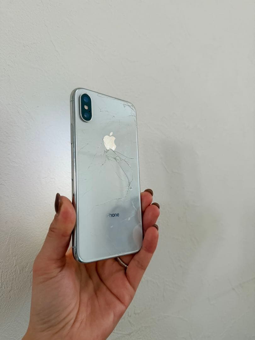 iPhone X 64GB 画面割れ SIMフリー Apple iPhoneX 背面割れ 画面割れ SIMフリー シルバー 64GB - メルカリ