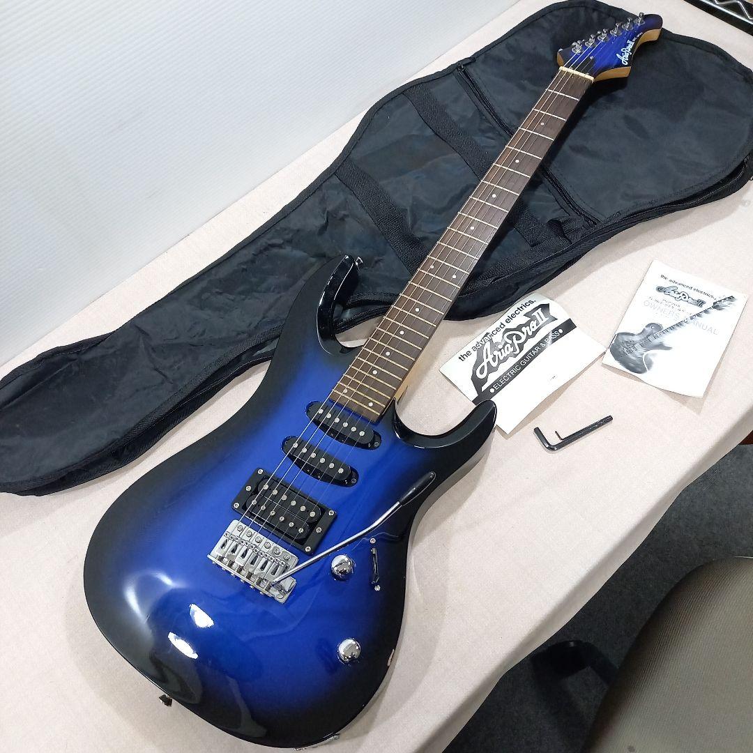 AriaPro2 MAC-STD ブルーバースト アリアプロII AriaProII MAC-STD エレキギター初心者14点セット【Bluetooth搭載