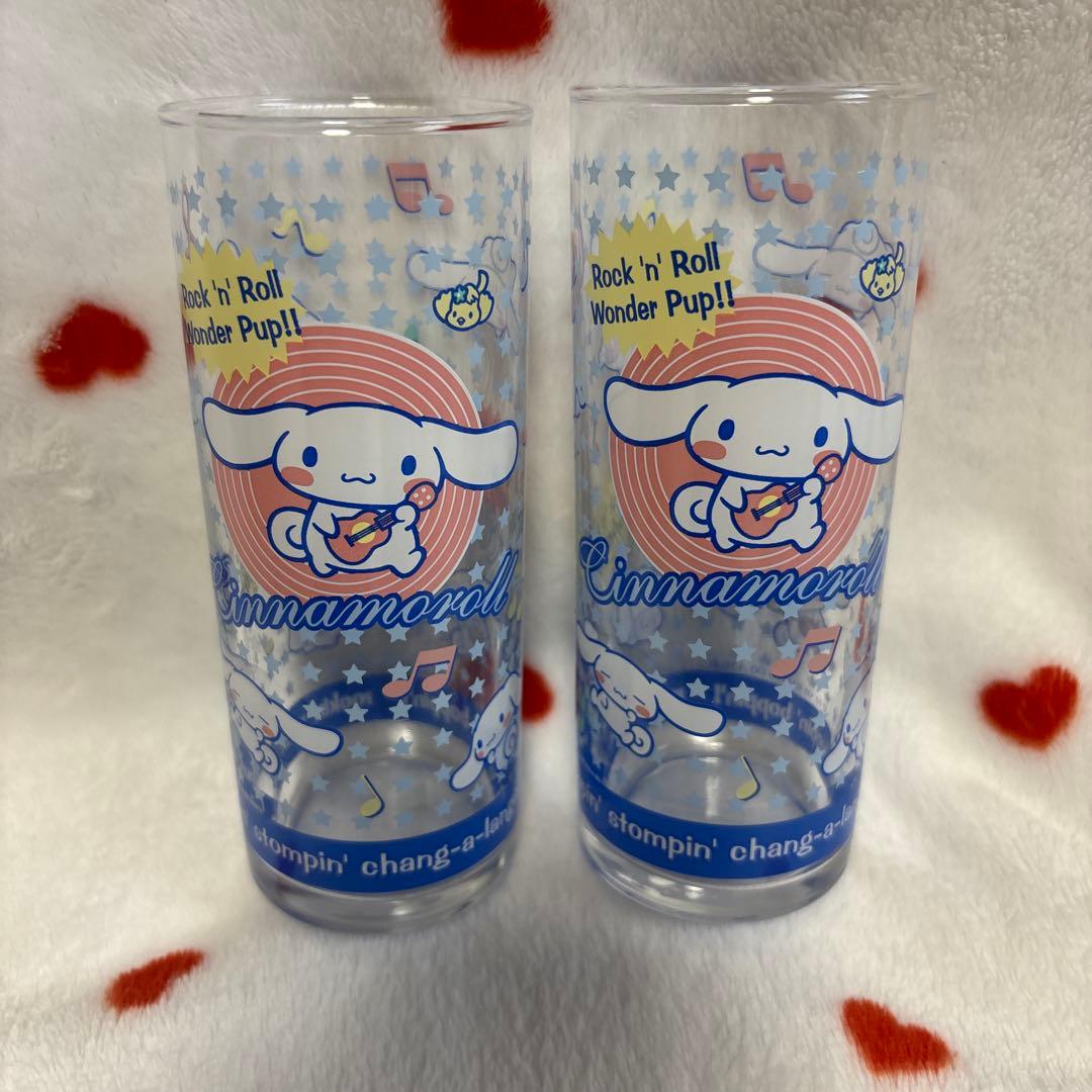 希少レア 平成レトロ サンリオ シナモンロール ロックンロール グラス2