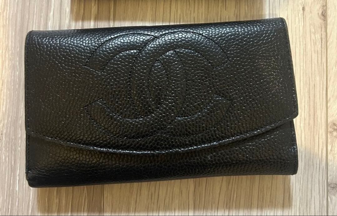 CHANEL ブラック レザー 長財布 CHANEL ブラック レザー 長財布 - メルカリ