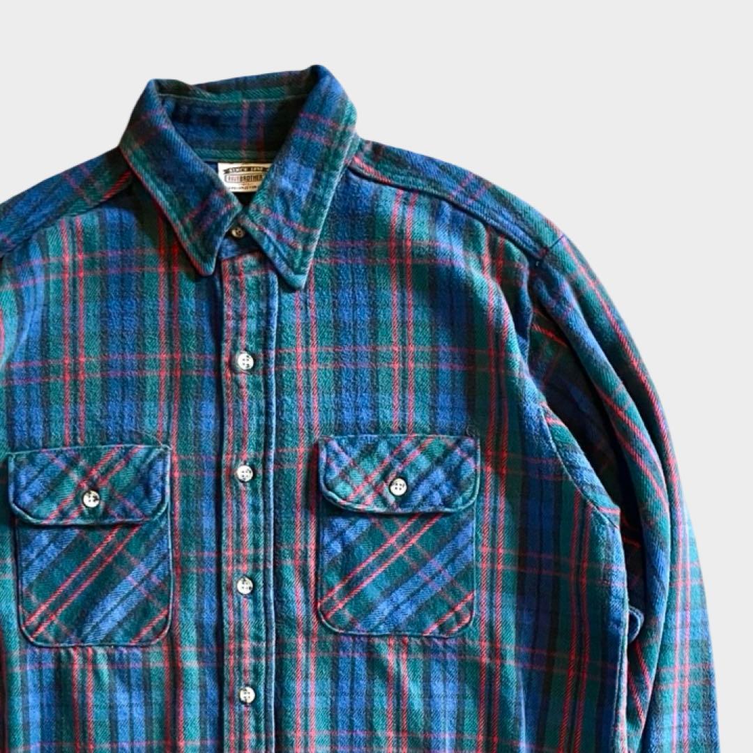 USA製 90s fivebrother ファイブブラザー ヘビーネルシャツ 90s FIVE BROTHER heavy flannel shirt “size M-TALL” 90年代 ファイブ