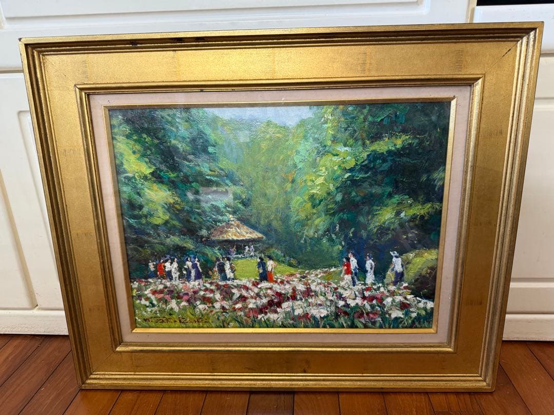 114.「花の内苑」髙橋一善 油絵 114.「花の内苑」髙橋一善 油絵
