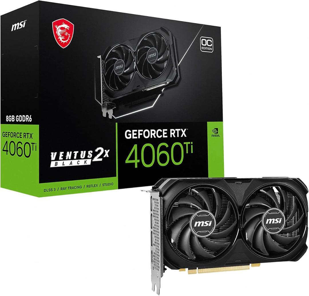 す*ど様 MSI GeForce RTX 4060 Ti VENTUS 2X 8 Amazon.com: MSI GeForce RTX 4060 Ti Ventus 2X Black 8G OC Graphics