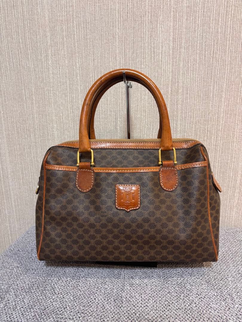 CELINE セリーヌ ボストンバッグ マカダム柄 トリオンフ オールドセリーヌ CELINE オールドセリーヌ トリオンフ(マカダム) 総柄 ボストンバッグ