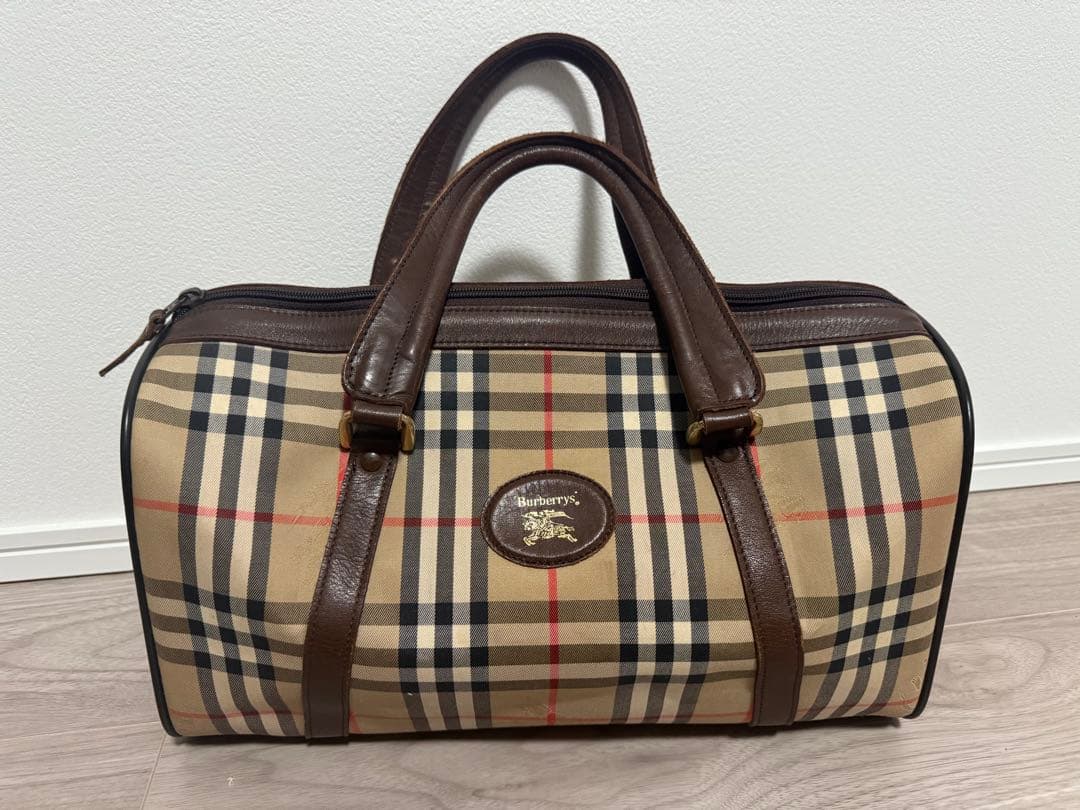 Burberry チェック柄 ボストンバッグ BURBERRY（バーバリー） チェック ボストンバッグ トラベルバッグ 旅行