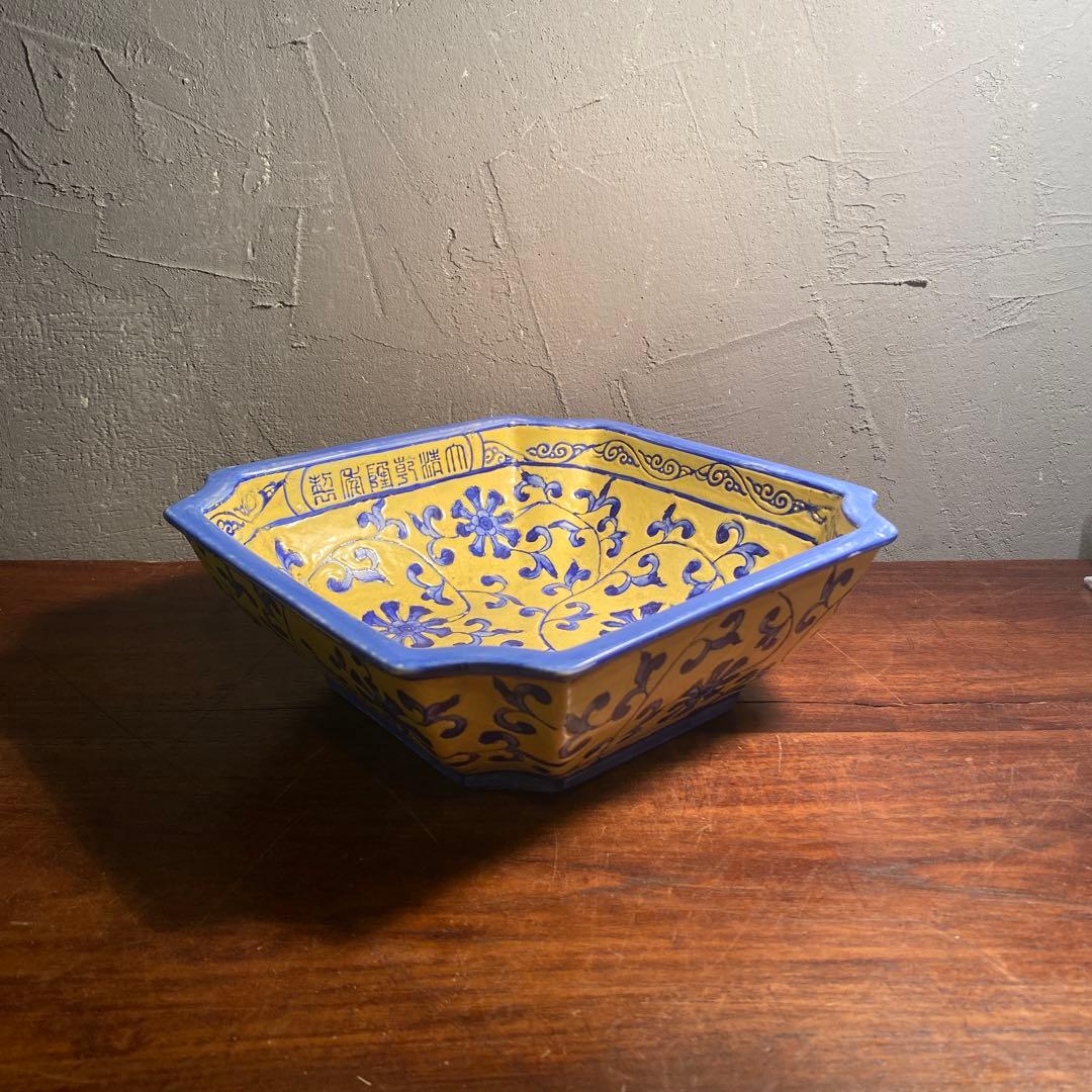 中国美術 大鉢 器 有間居監製 陶磁器 骨董品 レトロ コレクション 中国美術 大清乾隆年製 珍獣紋 鉢 陶器|サムライオークション