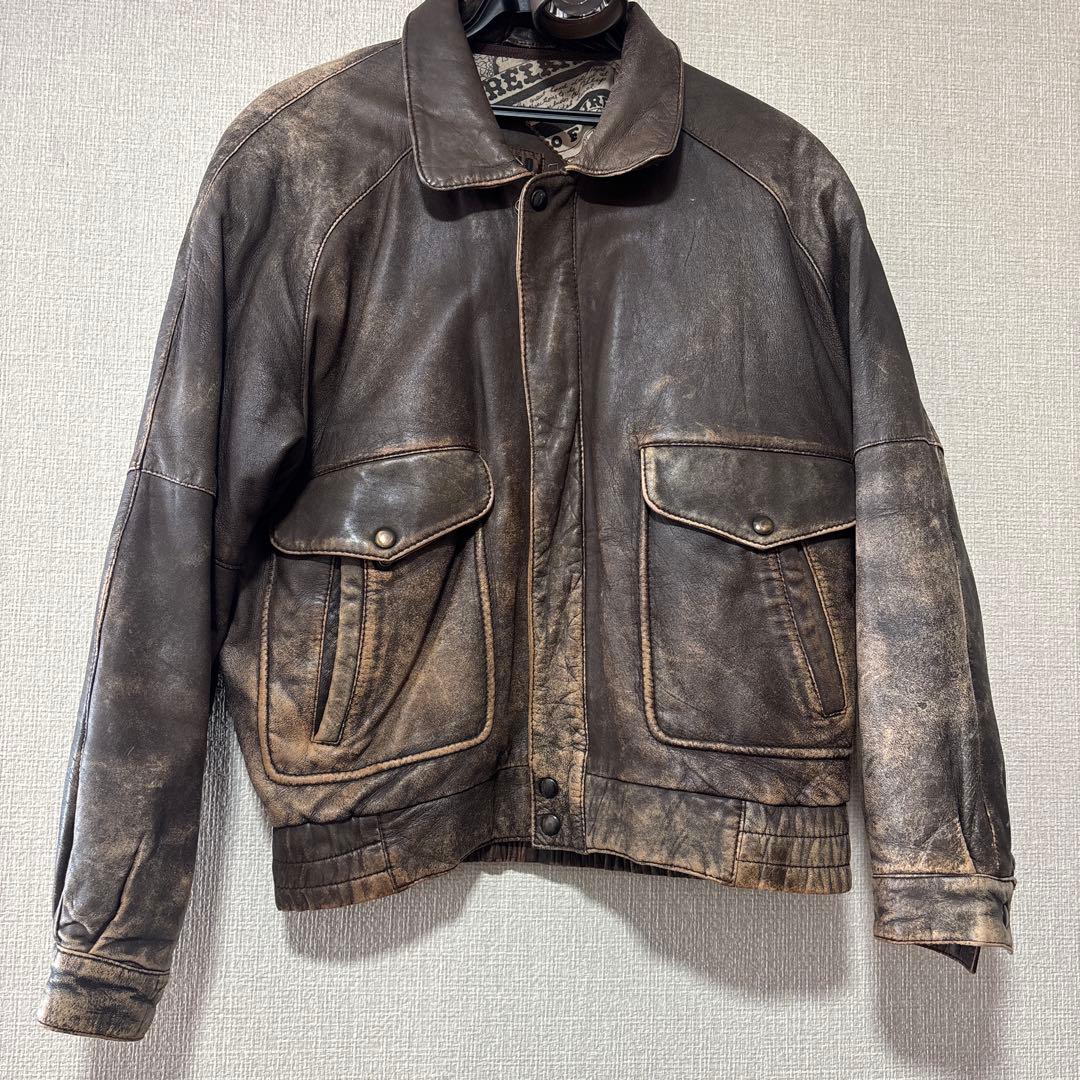 ダークブラウン レザージャケット　ZUFOLO 中古・古着通販】ZUF OLO (ズフォロ) レザージャケット ブラウン