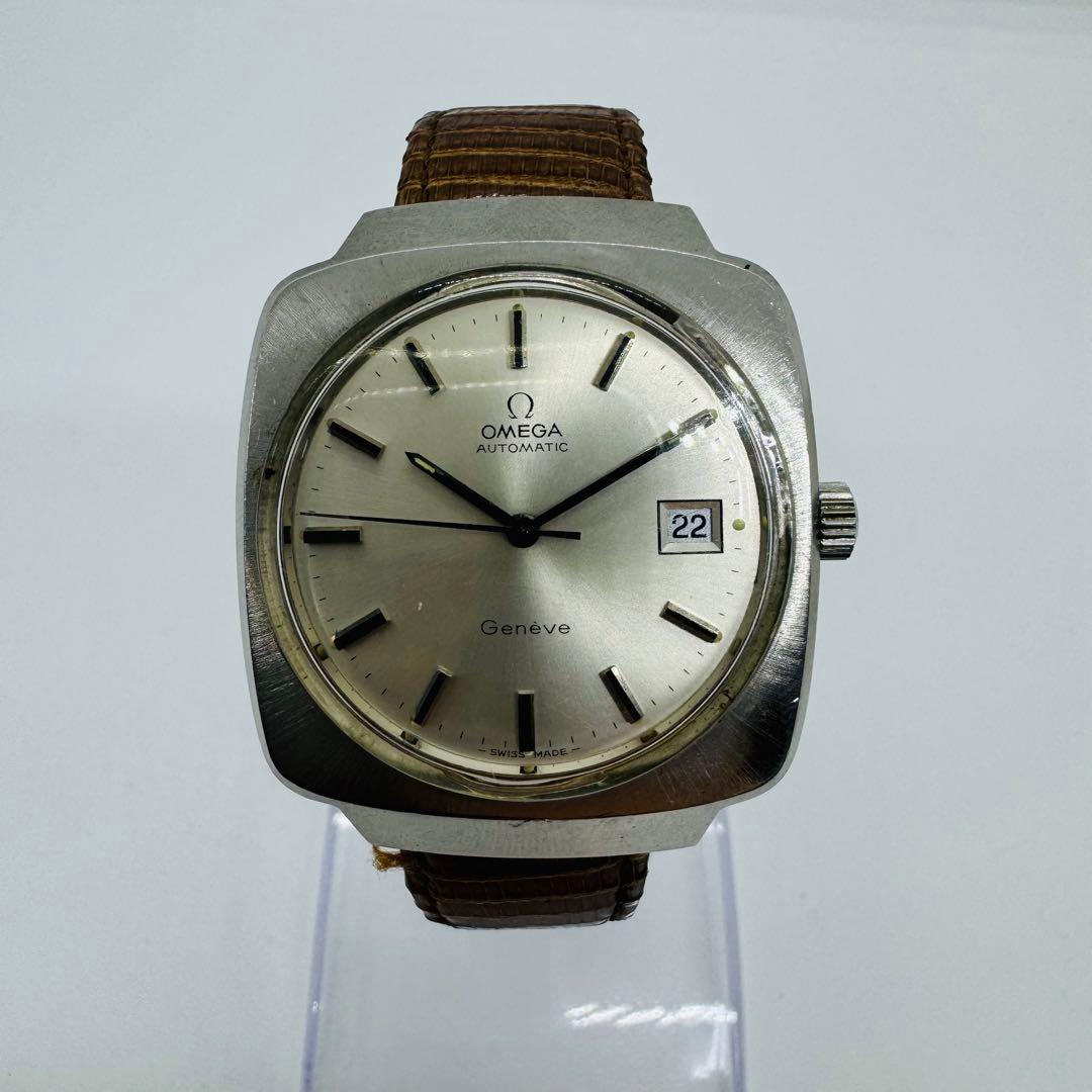 ✨OMEGA✨ジュネーブ✨オートマチック✨デイト✨スクエア✨腕時計✨ OA-0030| オメガ ジュネーブ スクエアケース オートマチック デイト