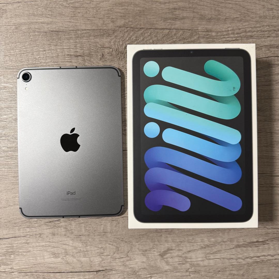【美品】iPad mini 第6世代 Cellular 64GB スペースグレー iPad mini 6 Wi-Fi + Cellular 64GB - スペースグレイ [整備済製品