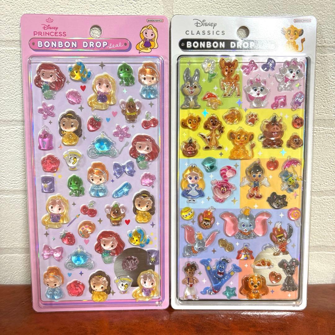 ボンボンドロップシール ディズニープリンセス クラシックシール 2点