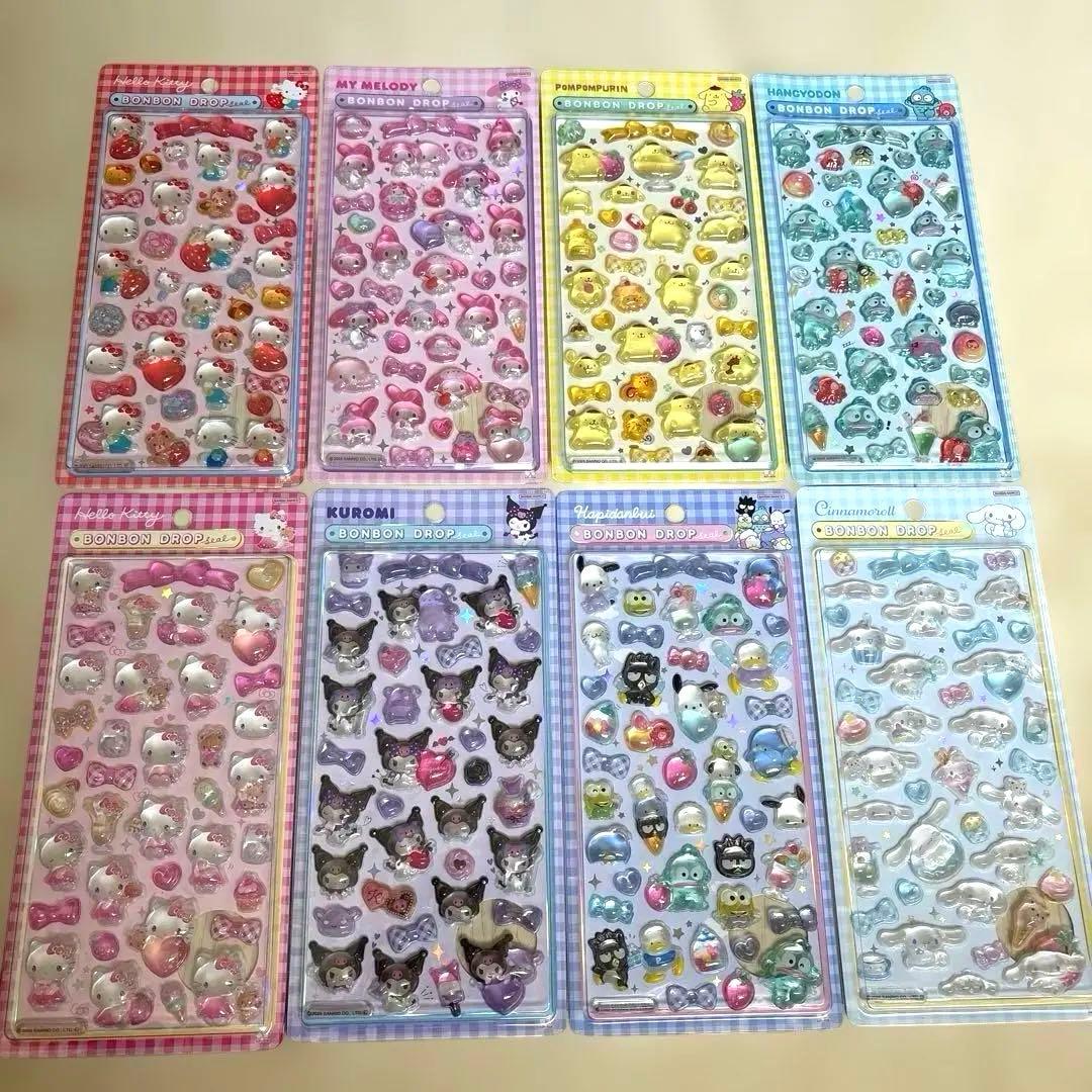 正規品 ボンボンドロップシール サンリオ ８種セットまとめ売り第2弾コンプリート ボンボンドロップシール 正規品 サンリオ第二弾 8枚 コンプリート