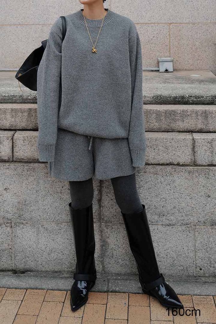 マチャット machatt ラムズウールニット ショートパンツ セットアップ